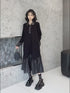 Low-switched Collar Dress
